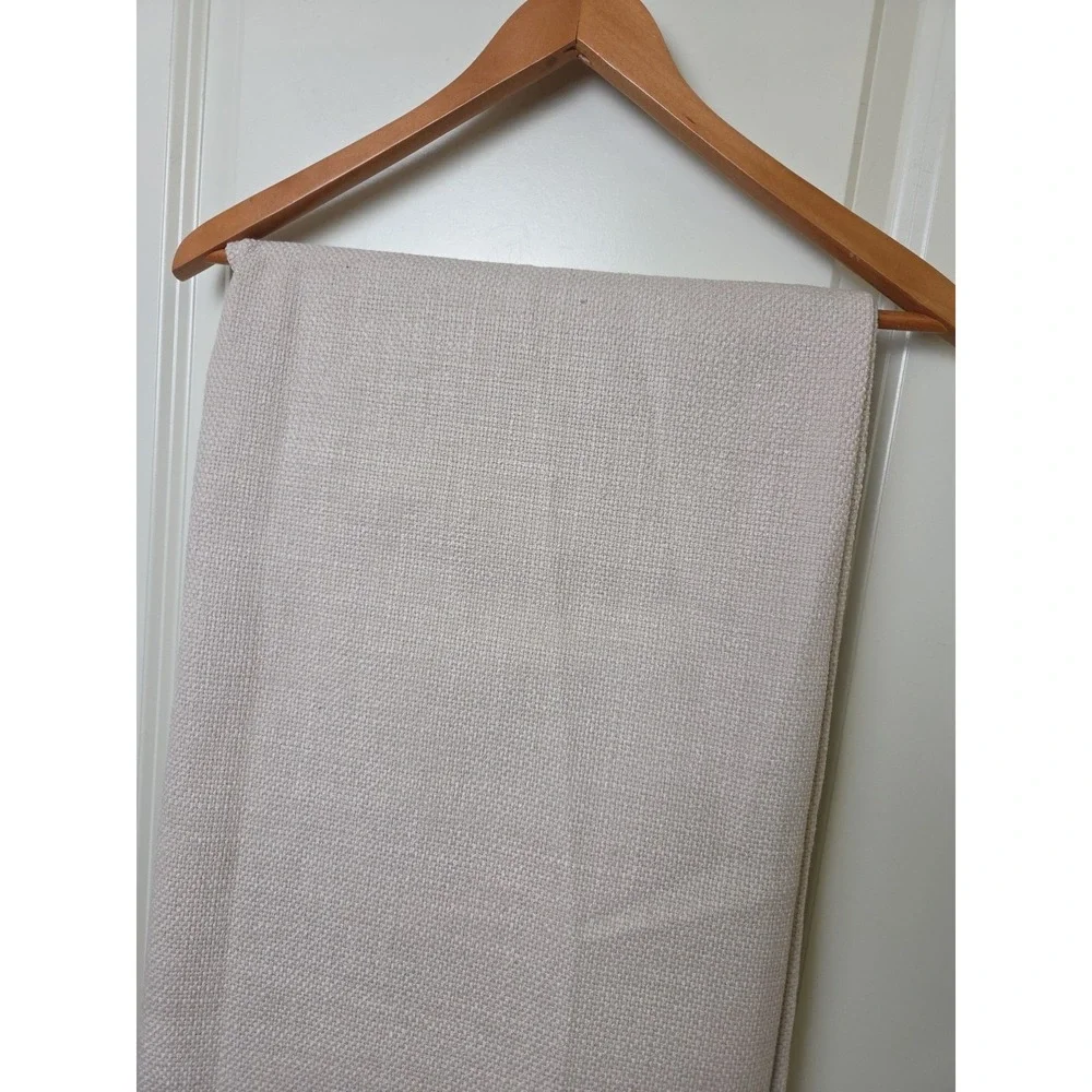 2 Ballard Designs Textured Linen Blend Lined Drapery Curtain‎ Panels Ivory 53x84